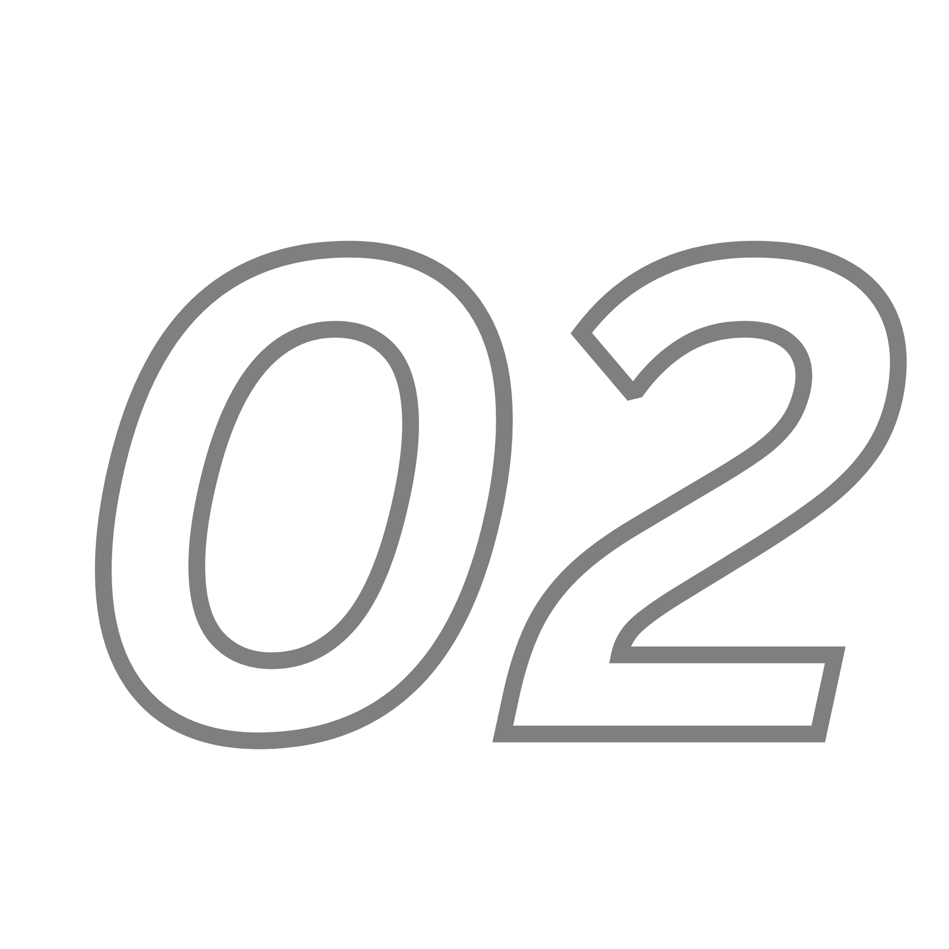 Gray outline of the numbers 
