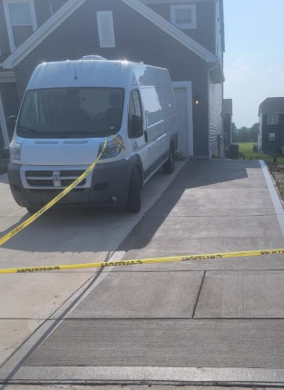 New driveway by L & S Concrete STL in Wentzville MO