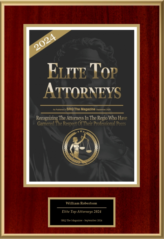 A plaque that says elite top attorneys on it