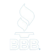 The bbb logo has a flame coming out of it.