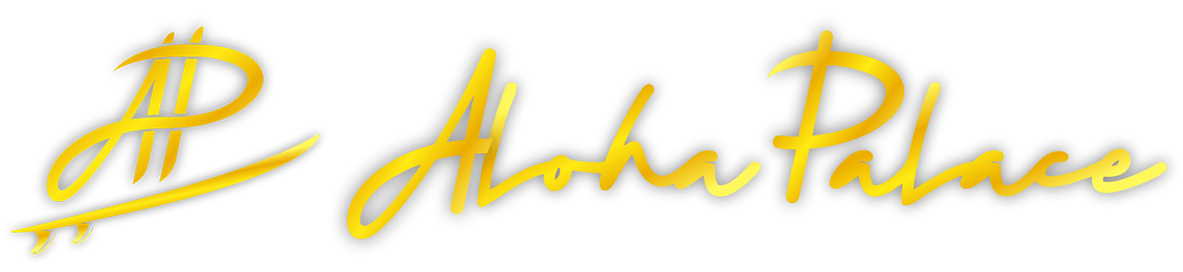 Texto dourado em estilo cursivo com a inscrição