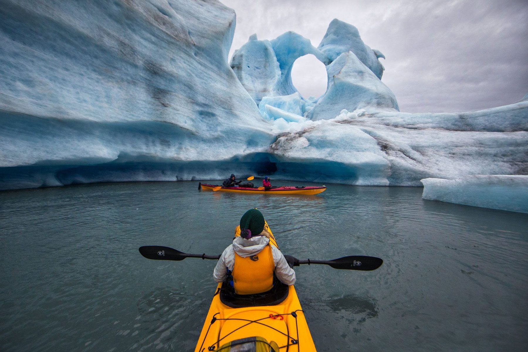 kayaking glacier tour website design