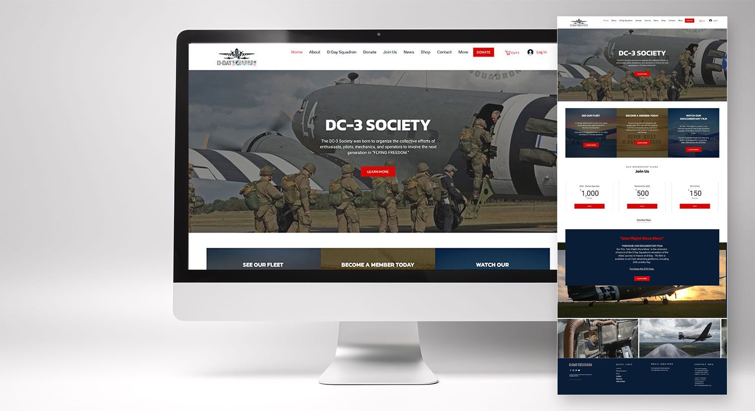 Aviation website design