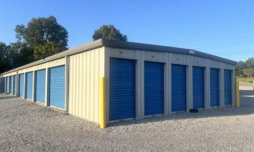 Tall thin storage units at the Lone Oak storage facility