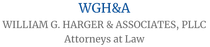 WG&A William G. Harder & Associates, PLLC Attorneys at Law logo in blue and gray text