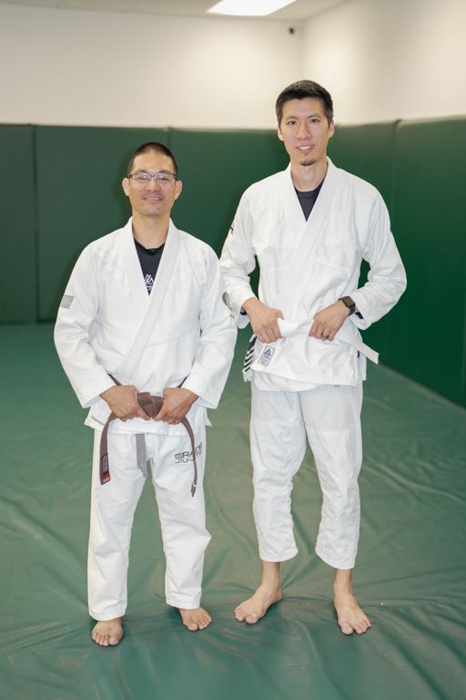 Adults practicing Jiu-Jitsu drills at Gracie Jiu-Jitsu San Jose in San Jose, CA, building fitness and confidence.