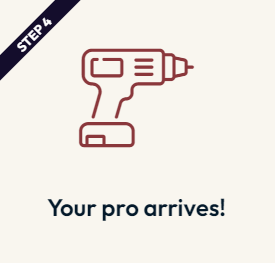 A picture of a drill and the words your pro arrives
