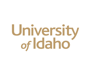 A logo for the university of idaho on a white background