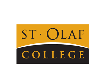 The logo for st. olaf college is yellow and black