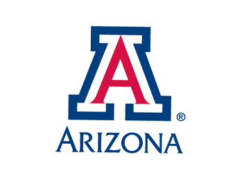 A blue and red logo for arizona university