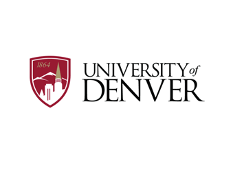 The university of denver logo has a shield on it