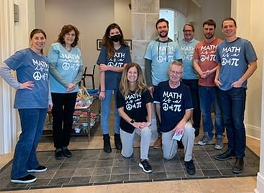 Northfield staff in Pi day shirts