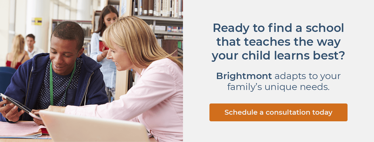  Ready to find a school that teaches the way your child learns best? Brightmont adapts to your family’s unique needs. Schedule a consultation today.