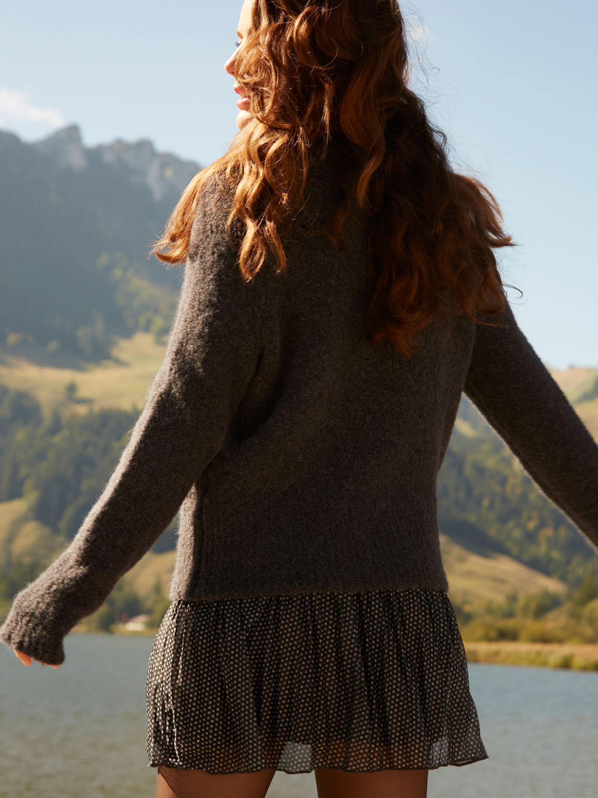 Frau mit Mantel