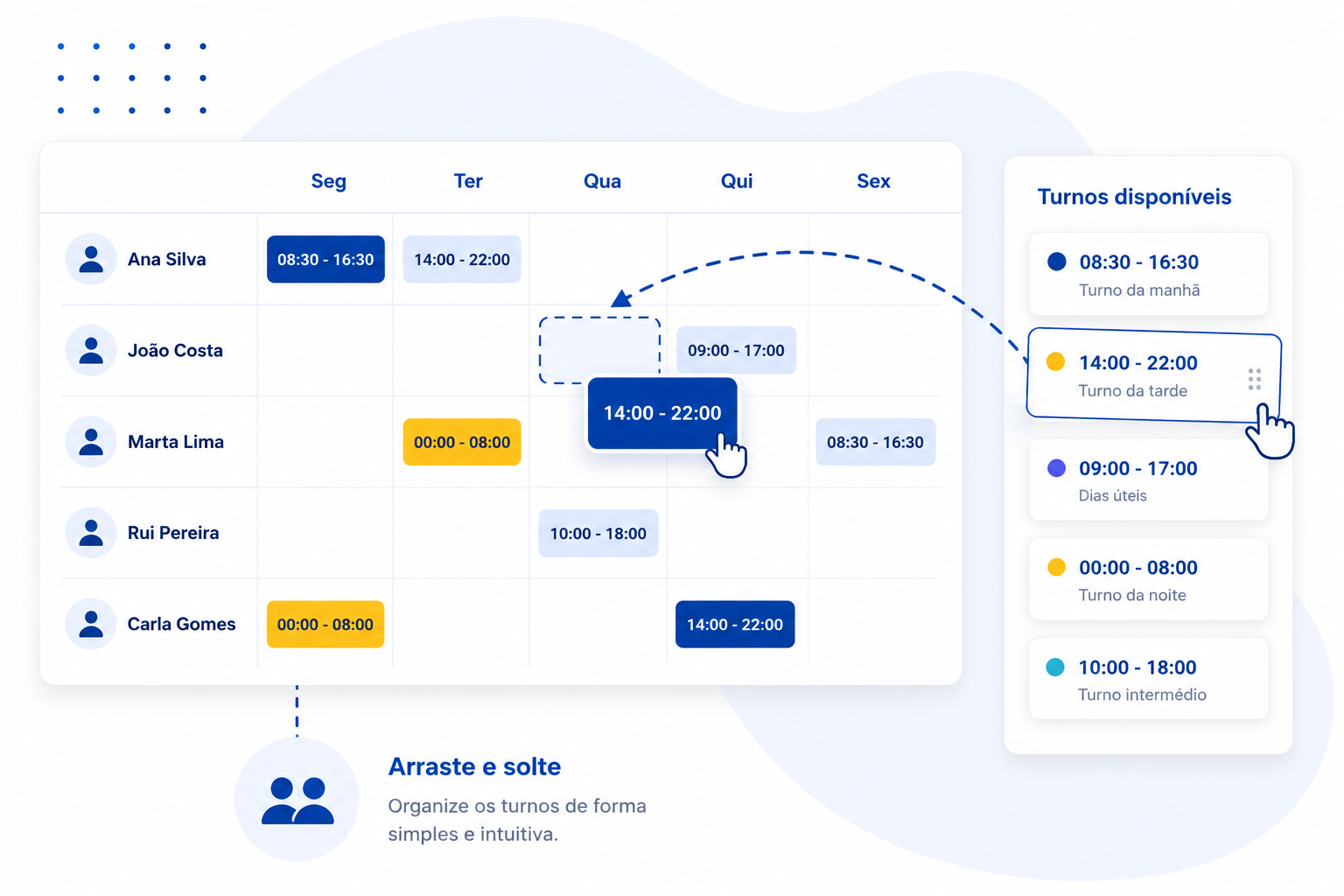 Aplicação de gestão de assiduidade no telemóvel