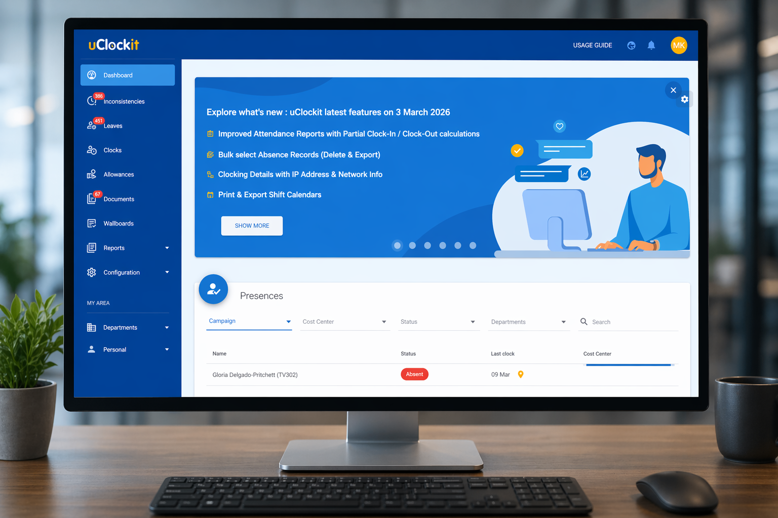 Portal do Colaborador em desktop
