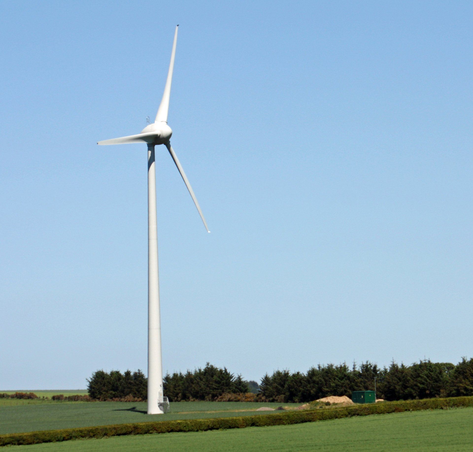 An 850 kW wind turbine One of the first wind turbines in Aberdeenshire