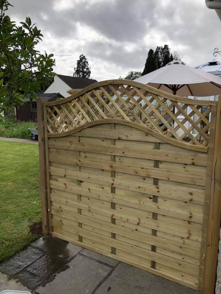 Omega trellis fence panels Newcastle