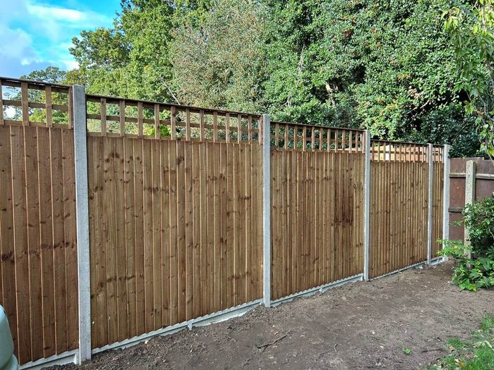 Trellis-topped fencing with concrete posts in Newcastle