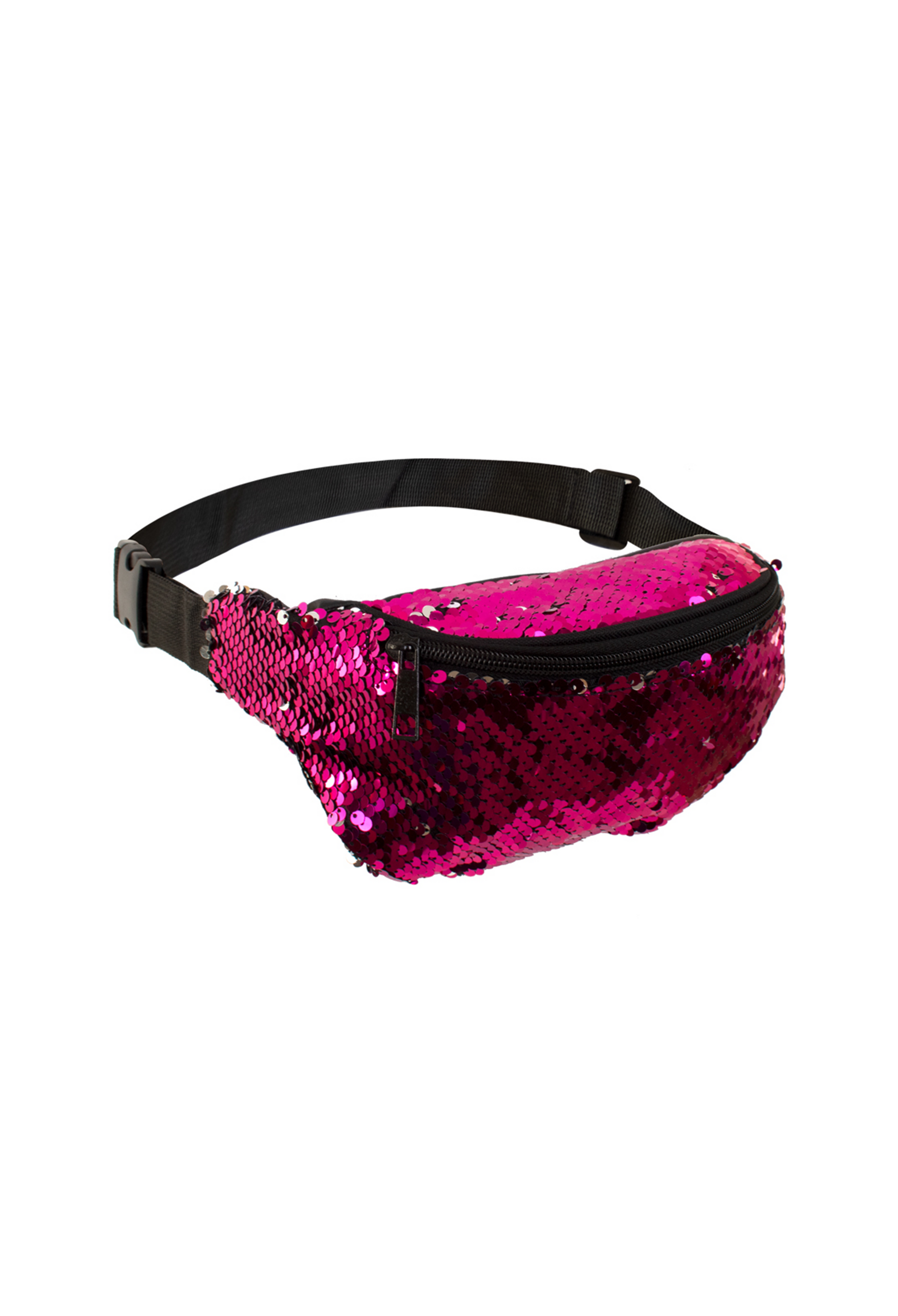 Heuptasje roze pailletten