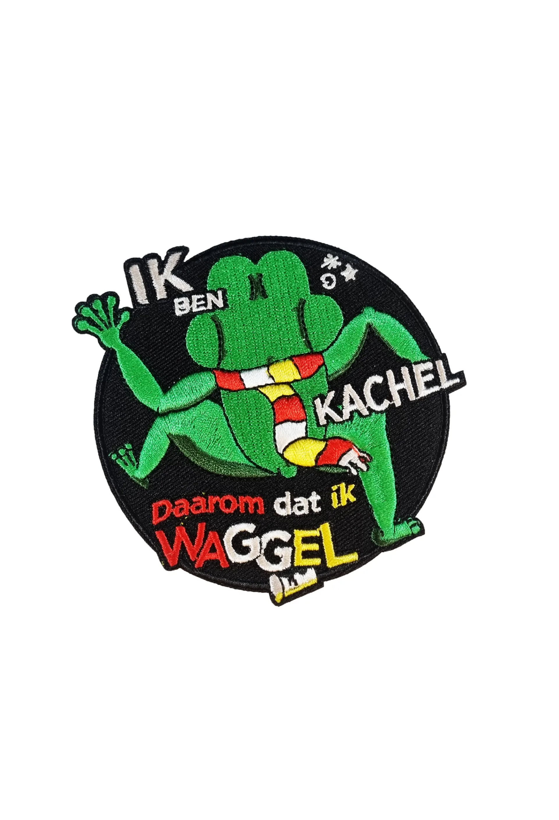 Embleem Ik ben kachel daarom dat ik waggel