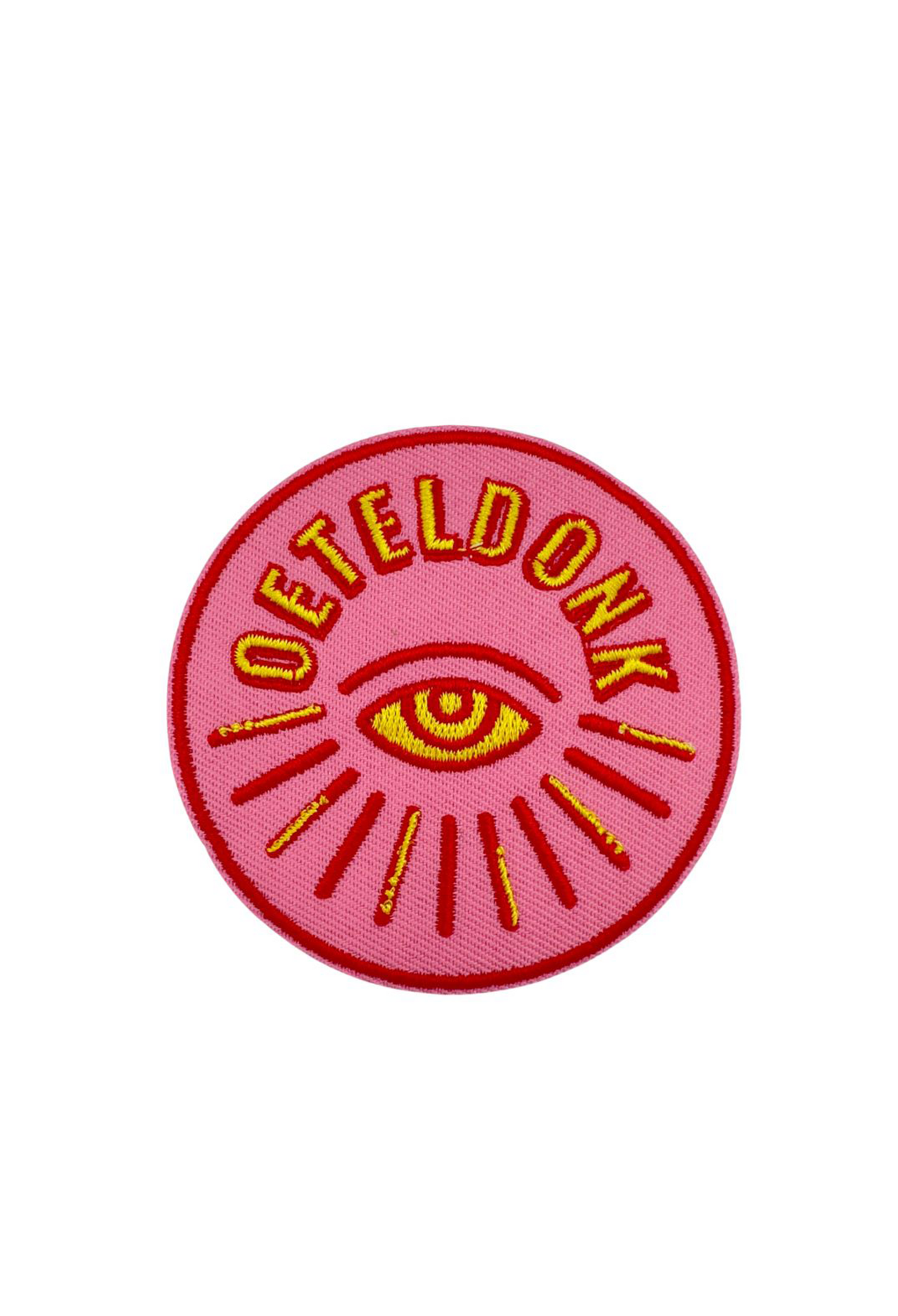 Embleem oeteldonk roze oog