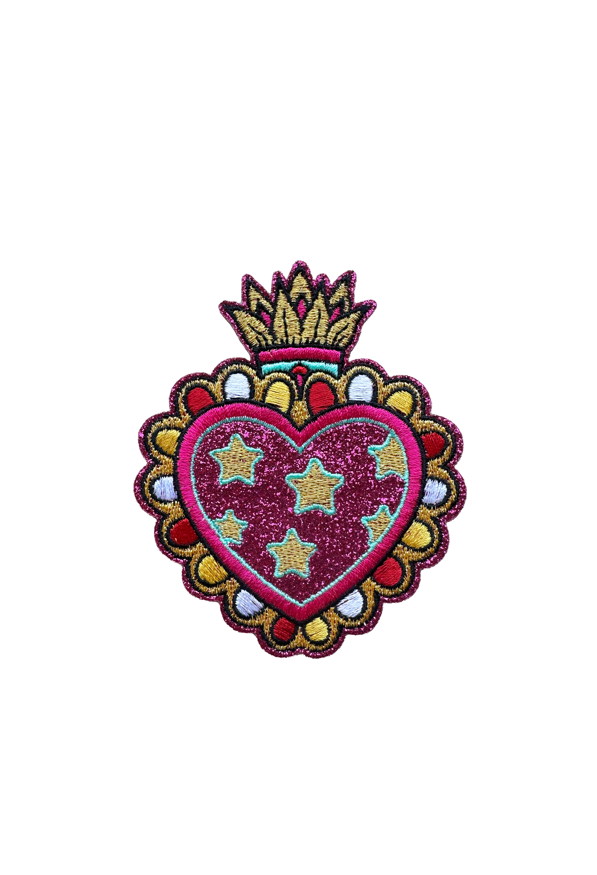 Embleem hart glitter