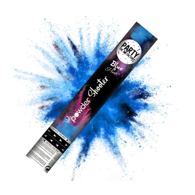 Met de gender reveal poeder kanonnen van Keet onthullen jullie het geslacht op een spectaculair manier. De poeder zorgt voor een rookachtig effect in de kleur blauw of roze. Dit is goed te zien op alle foto’s en filmpjes die gemaakt worden. Het kanon schiet ongeveer 5 meter de lucht in.
Tip! Gebruik de poederkanonnen samen in combinatie met de confetti kanonnen van Keet voor een prachtige mix tijdens de onthulling!
Let op: De poeder is op basis van natuurlijke ingrediënten op kleur gebracht met kleurstoffen. Deze kleurstoffen zijn makkelijk uitwasbaar van de meeste oppervlaktes en stoffen. Echter kan het voorkomen dat de poeder moeilijk te verwijderen is. Wij raden daarom aan om het product altijd buiten te gebruiken. Wees extra voorzichtig met geblondeerd haar. Niet richten op mensen of dieren.
Feest bij Keet is niet verantwoordelijk voor eventuele kleurschade aan oppervlaktes of materialen.
€6,95