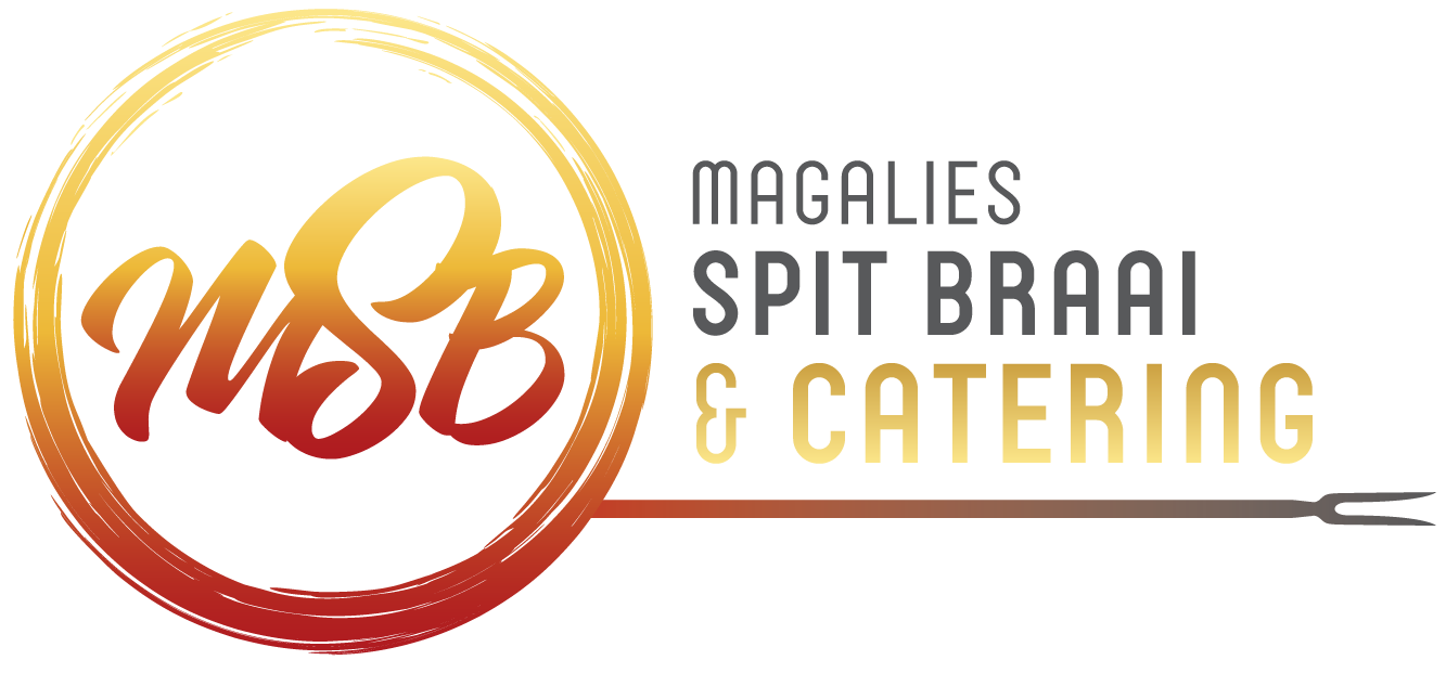 Logo for Magalies Spit Braai & Catering, with stylized 