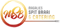 Logo for Magalies Spit Braai & Catering, with stylized 