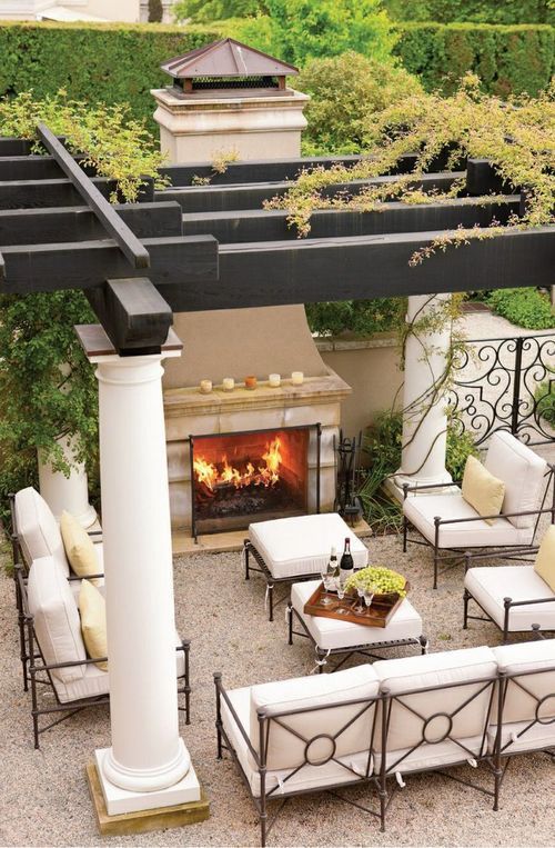 Covered outdoor patio area