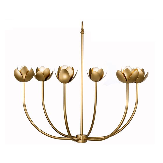 Lotus Interior Steel Chandelier