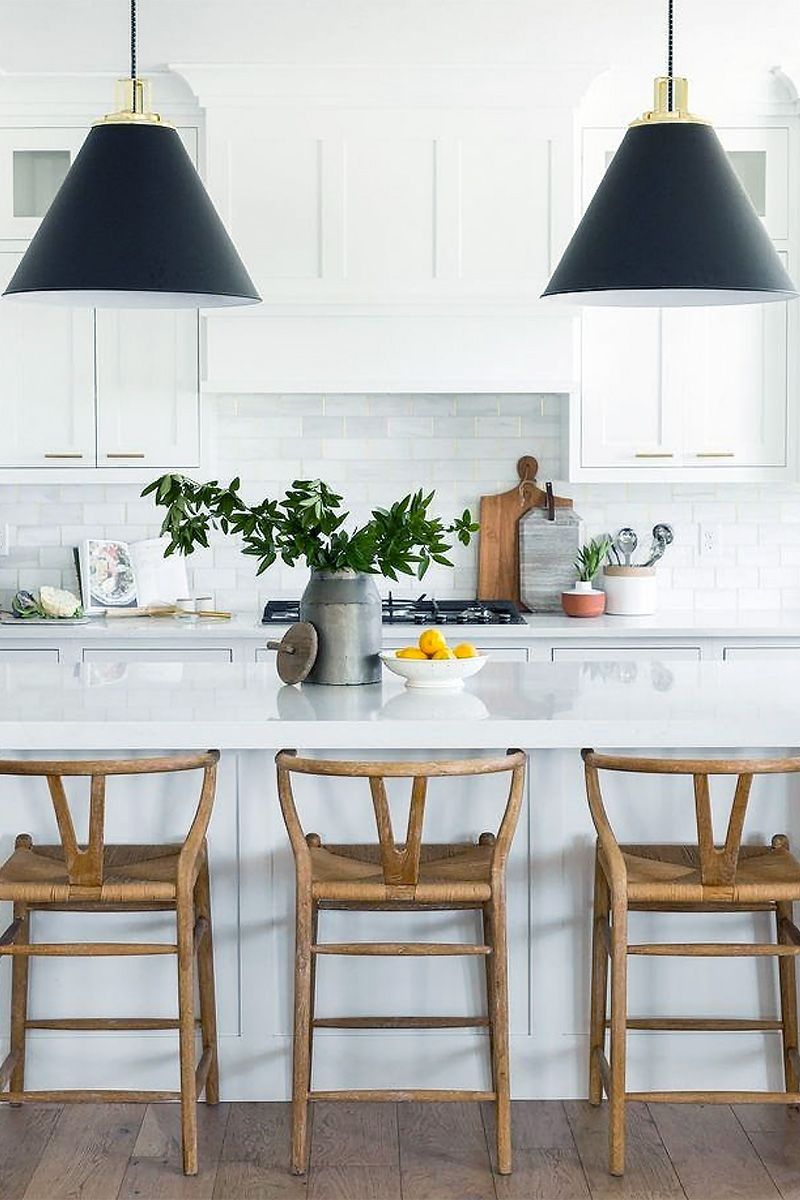 lighting trend - black as the new neutral hanging kitchen lighting