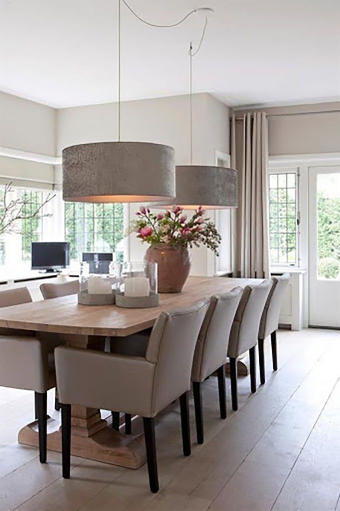 Trendy dining room lighting