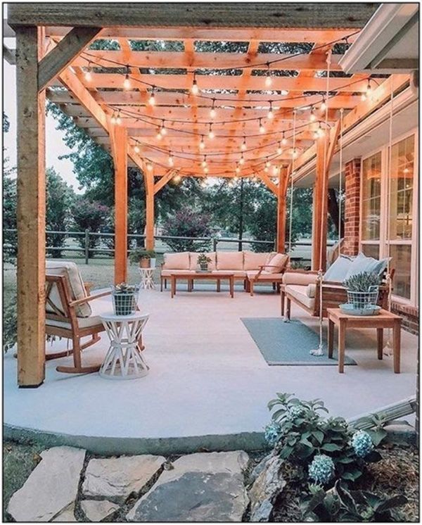 how to refresh your spring patio - outdoor lighting