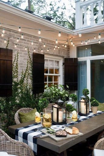 Outdoor fall lighting - string lights