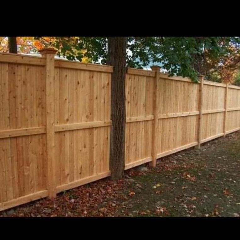 wood fence installation