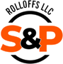 The logo for rolloffs llc s & p is orange and black.