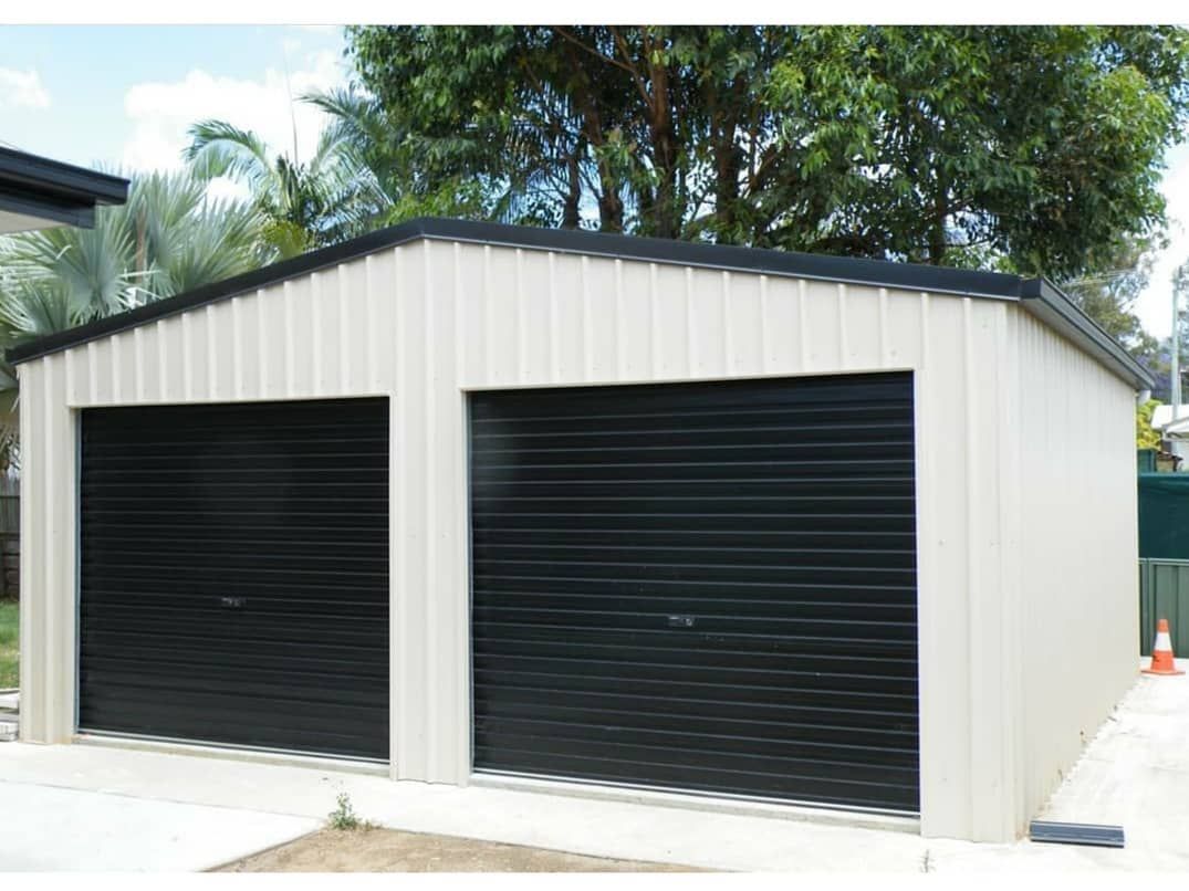 Large Double Garage with Rollerdoors — Shed Kits in Lismore, NSW