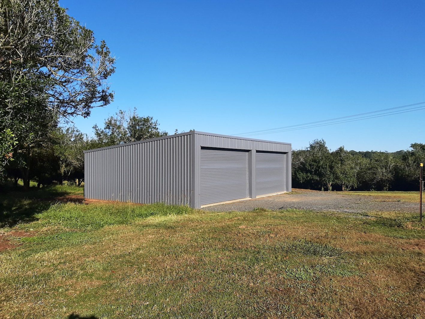 Colorbond Two Door Garage — Shed Kits in Lismore, NSW