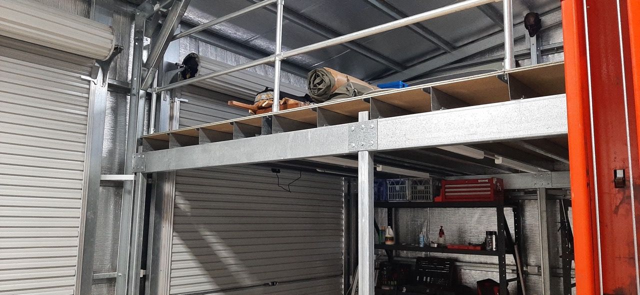 Mezzanine Floor Inside a Shed — Shed Kits in Lismore, NSW