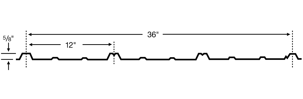 Black horizontal line diagram with dimension arrows labeled 12
