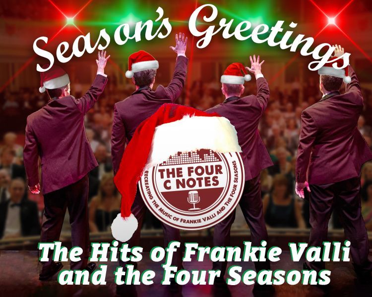 Festive album cover for The Four Seasons, with Santa hats and “Season’s Greetings” text