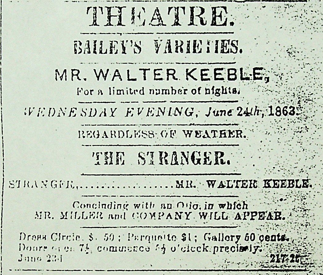 Vintage theater poster for 