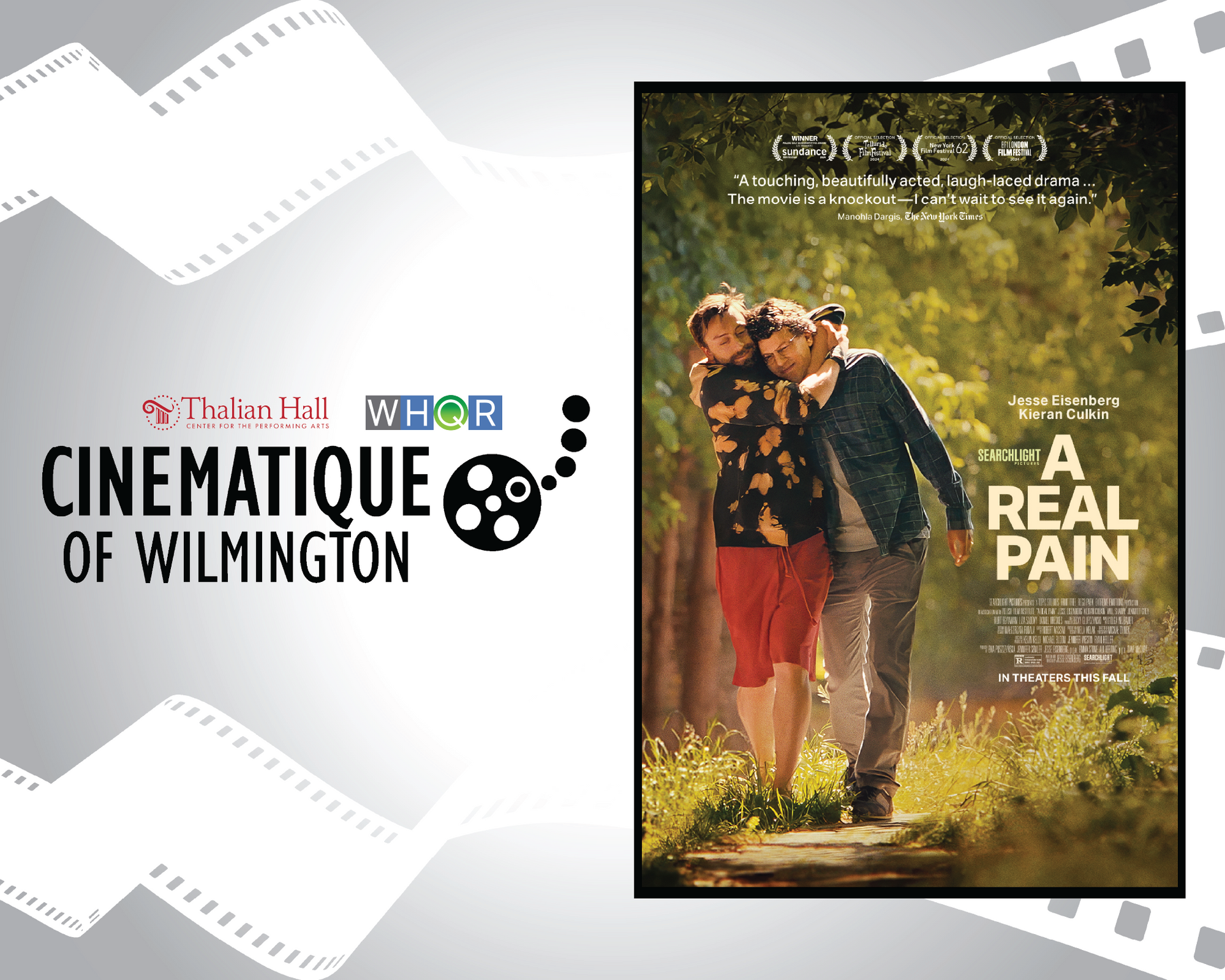 Cinematique of Wilmington logo beside a poster for the film