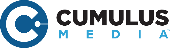 Cumulus Media logo with blue circular “C” icon and black-and-blue wordmark on white background