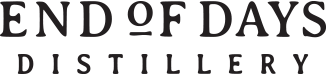 End of Days Distillery logo in black text on a light background