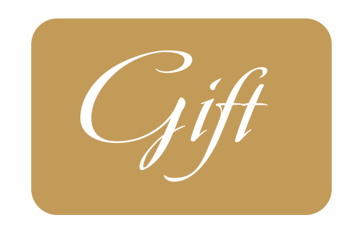 White “Gift” text on a gold rounded rectangle button.