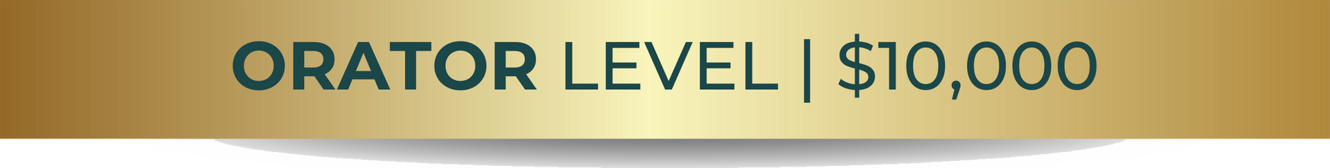 A gold banner that says