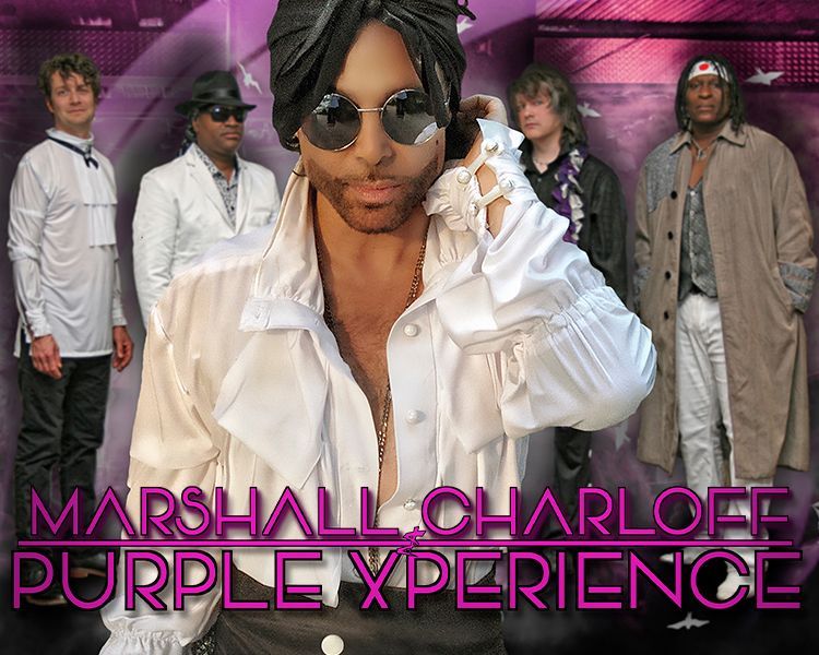 Marshall Charlotte Purple Xperience album cover with five men in white and gray outfits